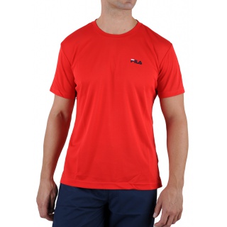 Fila Tennis-Tshirt Logo Small rot Herren